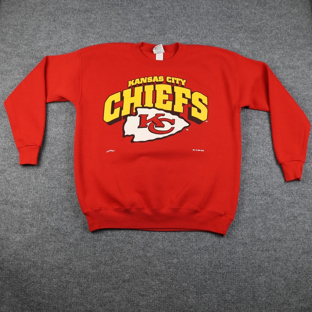 Vintage Kansas City Chiefs Sweatshirt Crewneck Mens Large Red NFL Football 90s